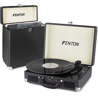 FENTON RP115C bluetooth platenspeler met platenkoffer Zwart