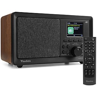 AUDIZIO DAB radio met Bluetooth - Padova retro radio - Met mp3-speler en afstandsbediening - 40W DAB radio Bruin