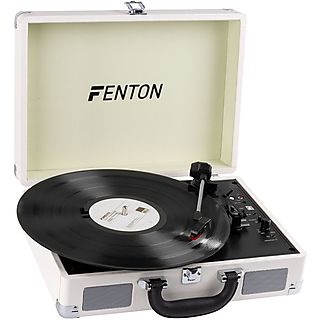 FENTON Platenspeler Bluetooth en USB met Ingebouwde Speakers - RP115D - Retro - Wit Platenspeler Wit