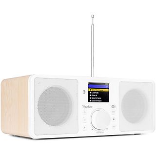 AUDIZIO DAB Radio met Bluetooth en Internetradio - Rome - Wekkerradio - Wifi - AUX - 2 Speakers - Wit DAB radio Wit