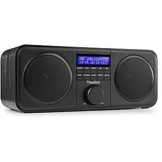 AUDIZIO DAB Radio met FM - Novara - Stereo - 40 Watt - 20 Voorkeurszenders - Zwart DAB radio Zwart