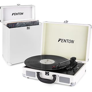 FENTON RP115D bluetooth platenspeler met platenkoffer Wit