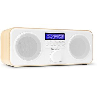 AUDIZIO DAB Radio met FM - Novara - Stereo - 40 Watt - 20 Voorkeurszenders - Wit DAB radio Wit