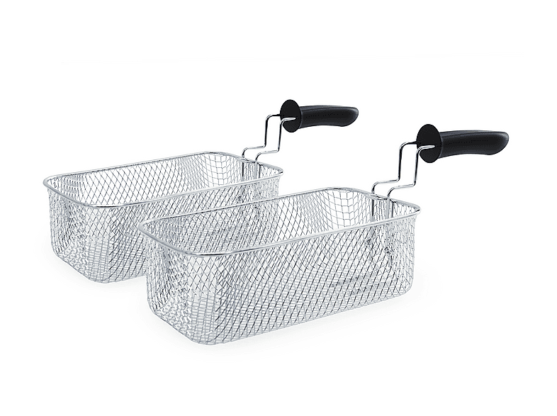 TAIMIKO Elektrische friteuse, roestvrij staal, thermostaat 60-200 °C, frituurmand en deksel, 2500 W uitneembare wastafel (2 x 6 l, met timer