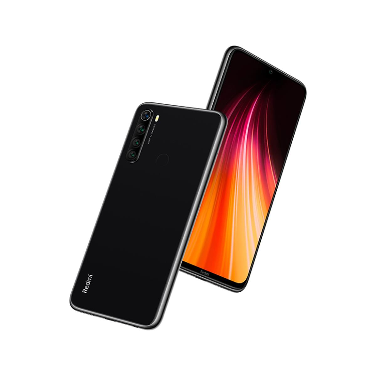 Dwa czarne smartfony, jeden pokazuje tył, a drugi ekran.