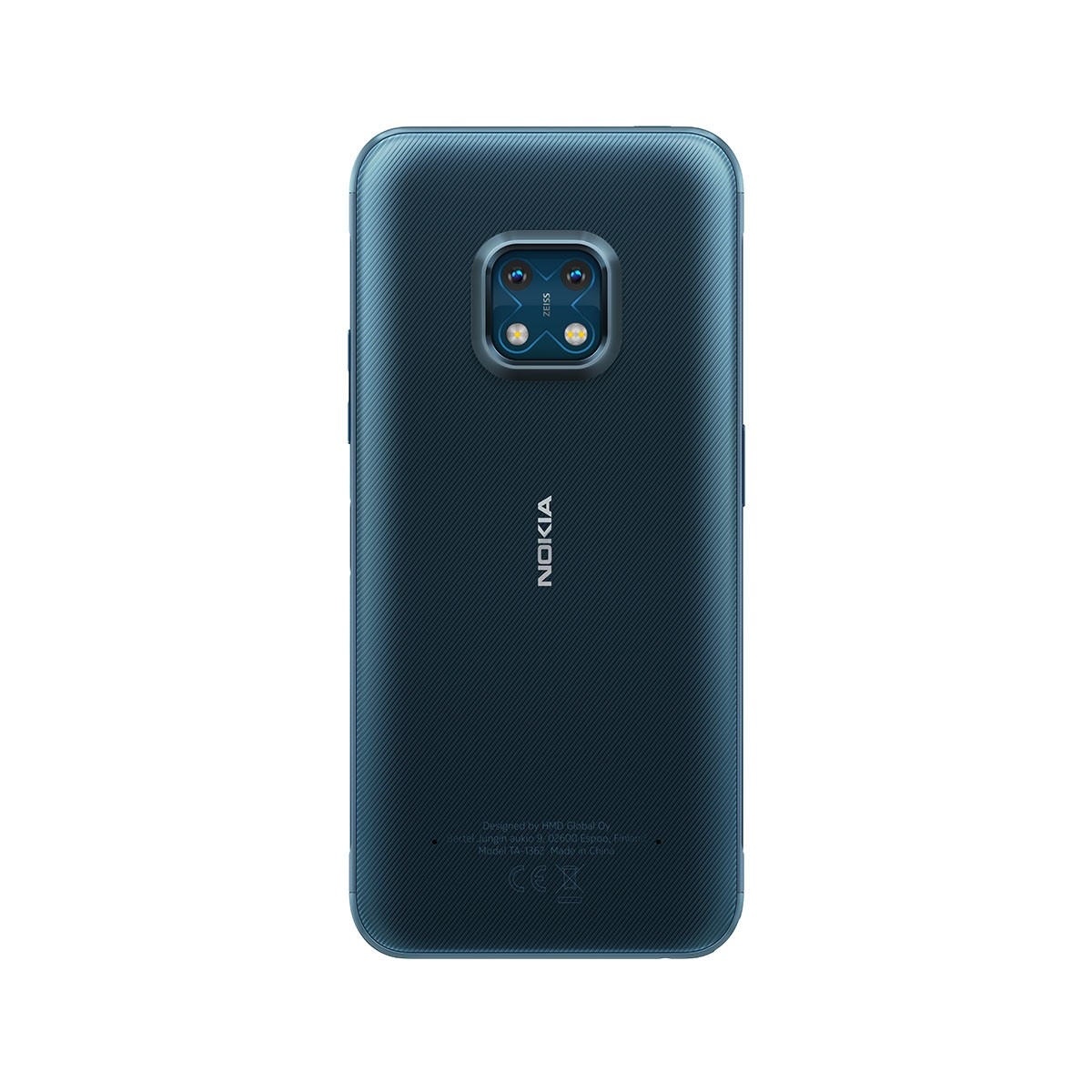 Tył ciemnoniebieskiego telefonu Nokia, pokazujący moduł aparatu i logo Nokia.
