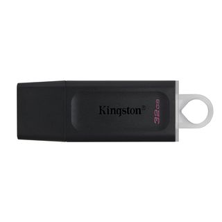 Memoria USB 32 GB  - Data Traveler Exodia KINGSTON, Negro y Gris