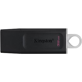 Memoria USB 32 GB  - Data Traveler Exodia KINGSTON, Negro y Gris