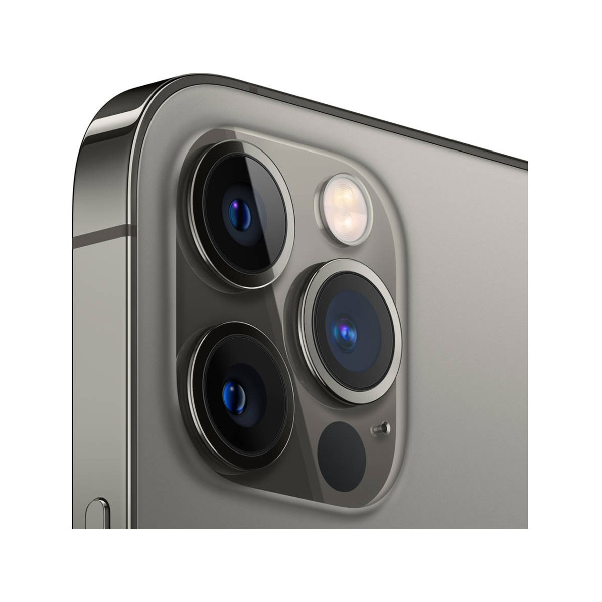 Zbliżenie aparatu w telefonie. Widoczne trzy obiektywy i lampa błyskowa.