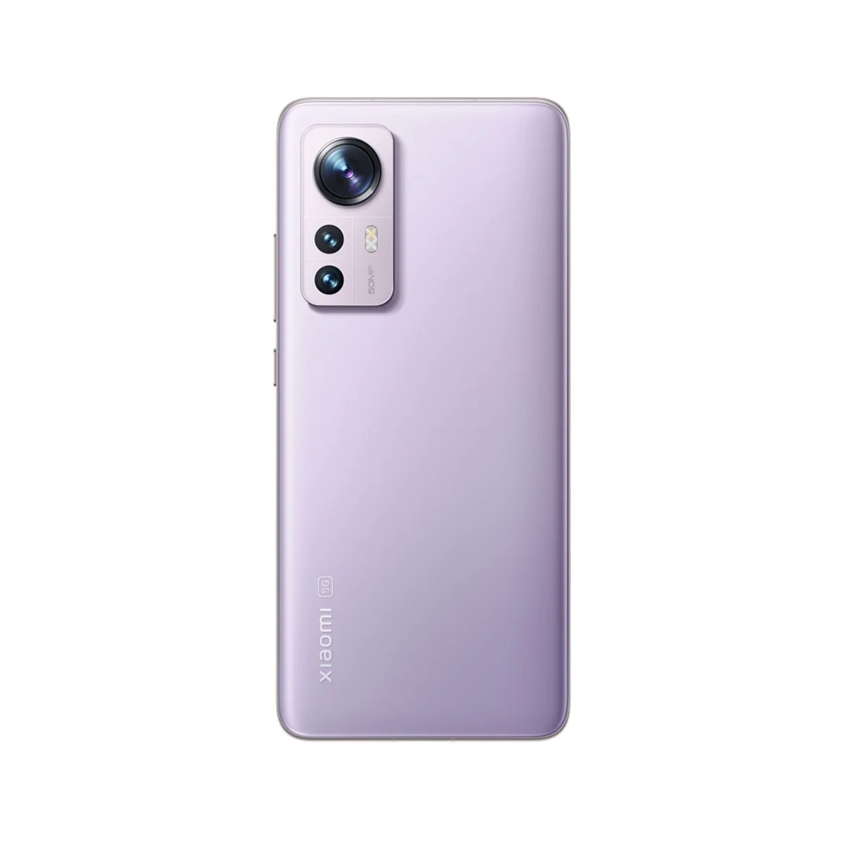 Purple Xiaomi phone back with camera module and Xiaomi logo.