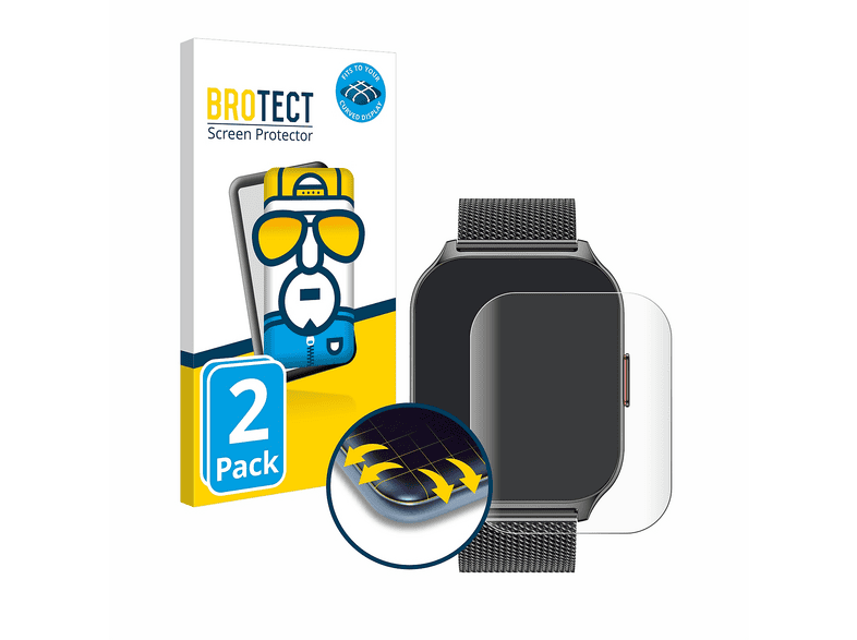 BROTECT Full-Cover Displayschutzfolie Für Xcoast Ive 2 – 3D Gebogen, Selbstheilend, Kratzfest, 2 Stück