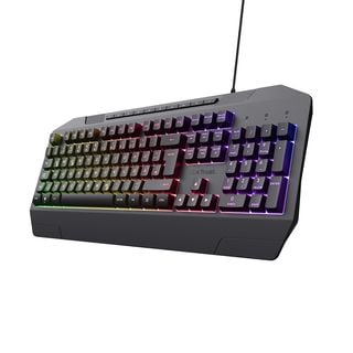TRUST GXT 836 Evocx Deutsches Keyboard QWERTZ Layout für PC & Laptop, RGB-Beleuchtung, Anti-Ghosting, Tastatur, Mecha-Membran