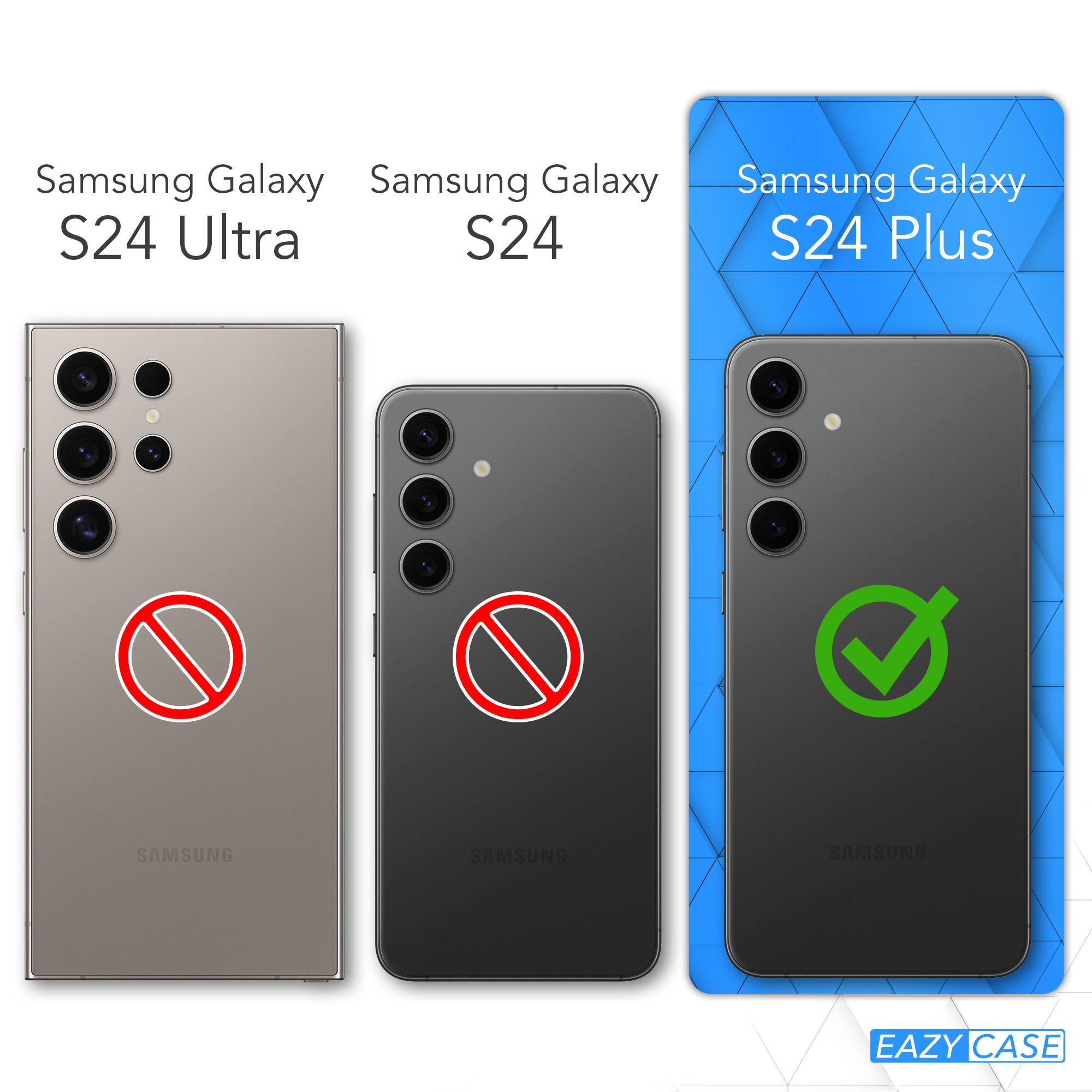 Drei Samsung Galaxy-Telefone. S24 Ultra abgelehnt, S24 abgelehnt, S24 Plus akzeptiert.