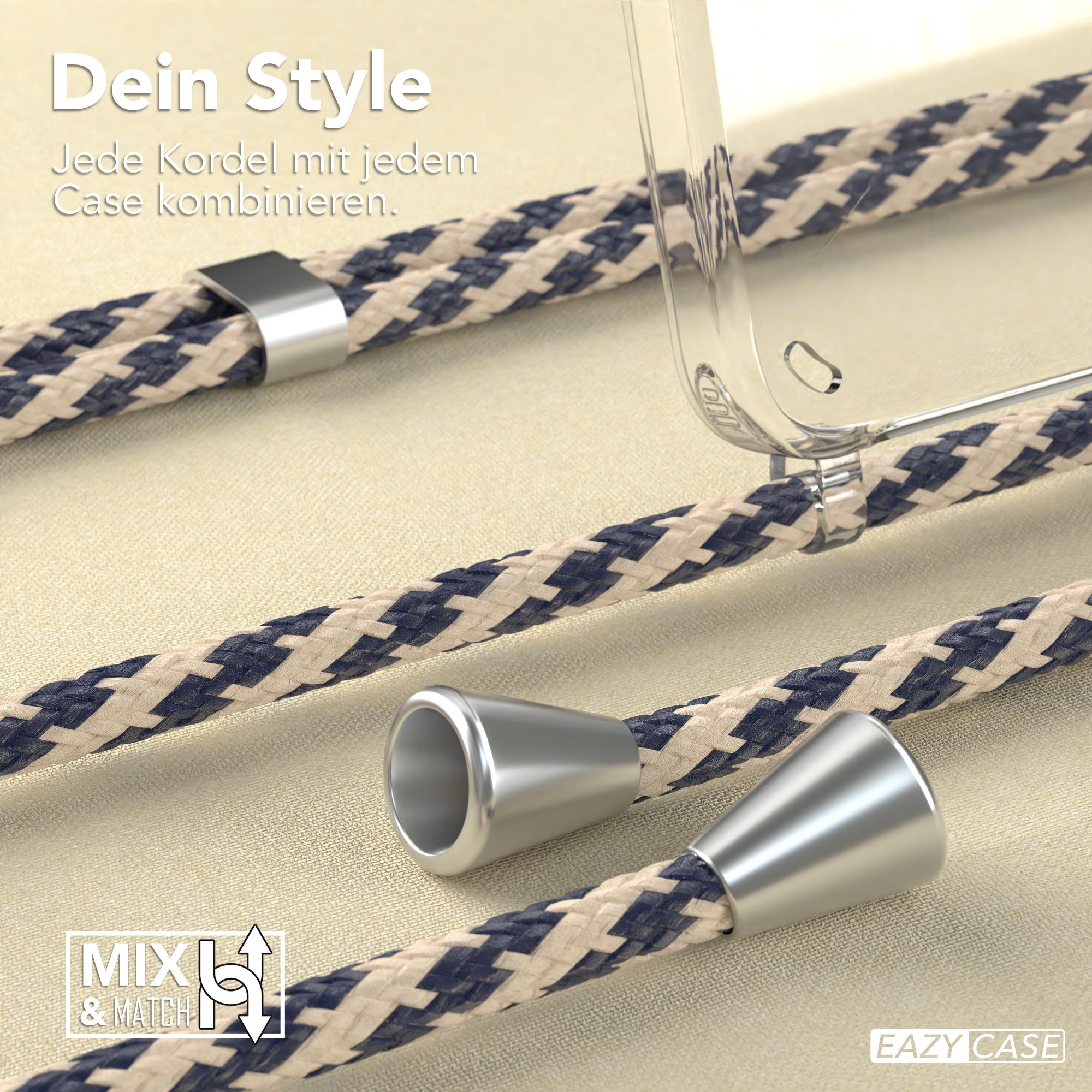 Handyhülle mit Seil. Text: Mix & Match. Metalldetails.