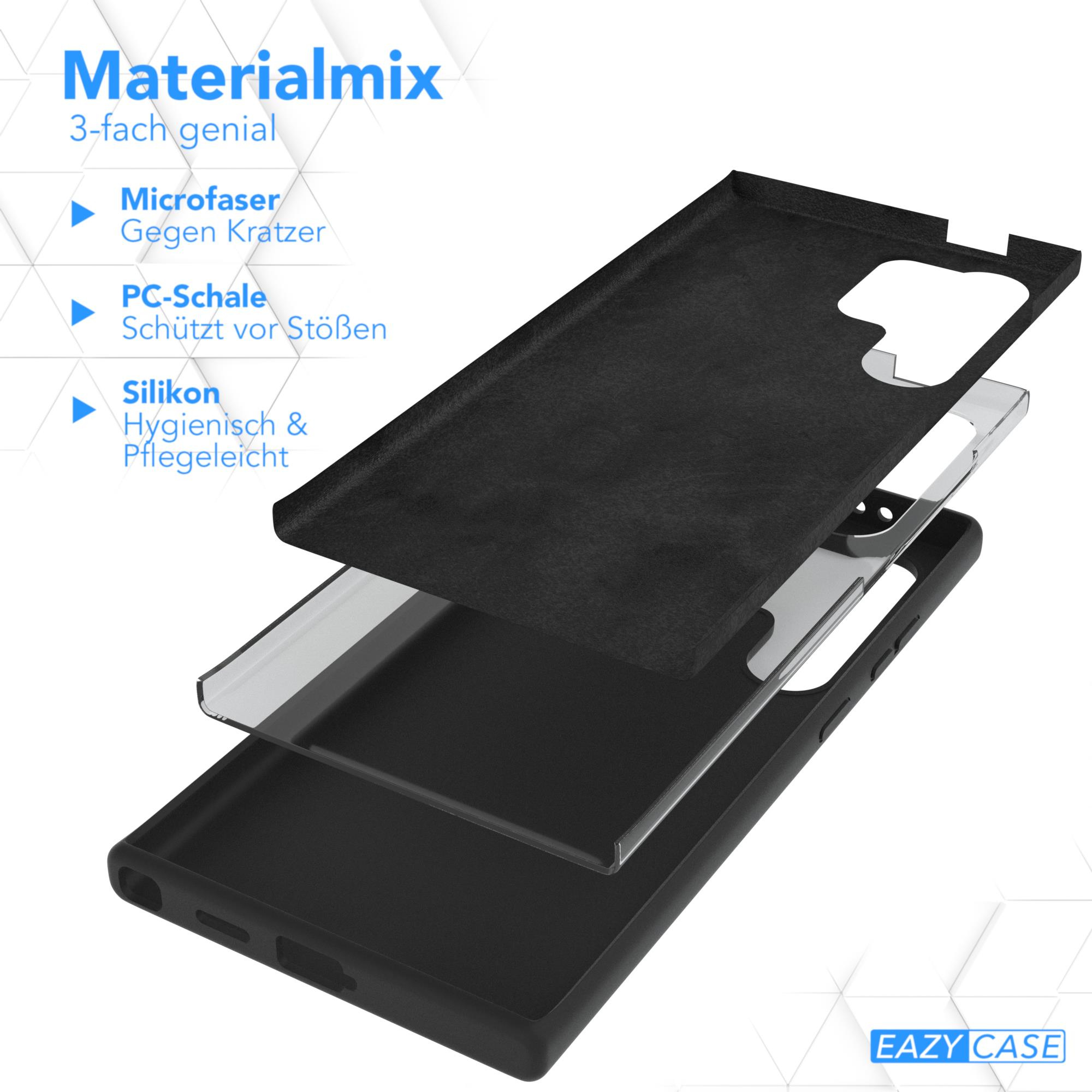 Handyhüllen-Schichten. Mikrofaser, PC-Schale und Silikon. Eazy Case-Branding.