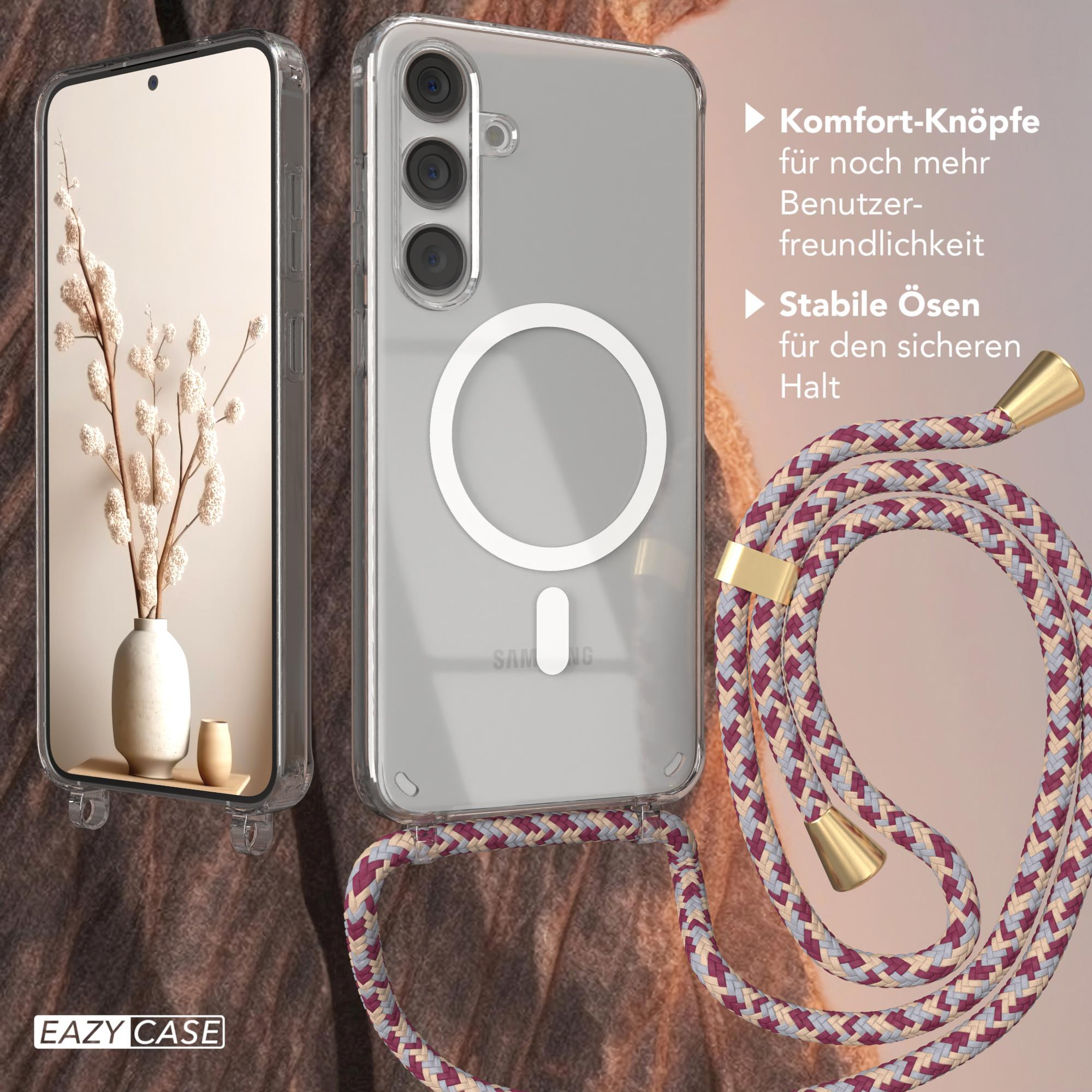 Zwei Handyhüllen, eine mit Telefon und Band, die andere zeigt nur eine Hülle.