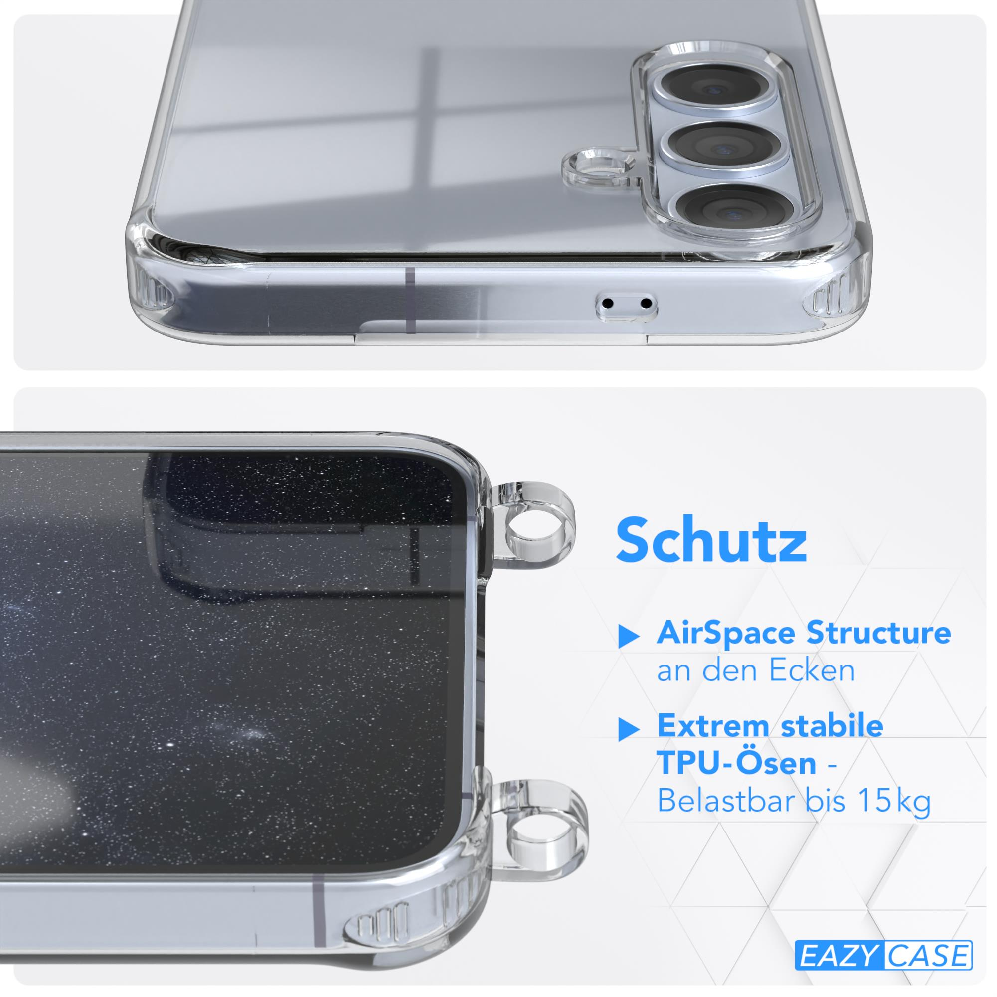 Transparente Handyhülle mit Telefon. Es hat Löcher für die Funktionen des Telefons und AirSpace Structure.