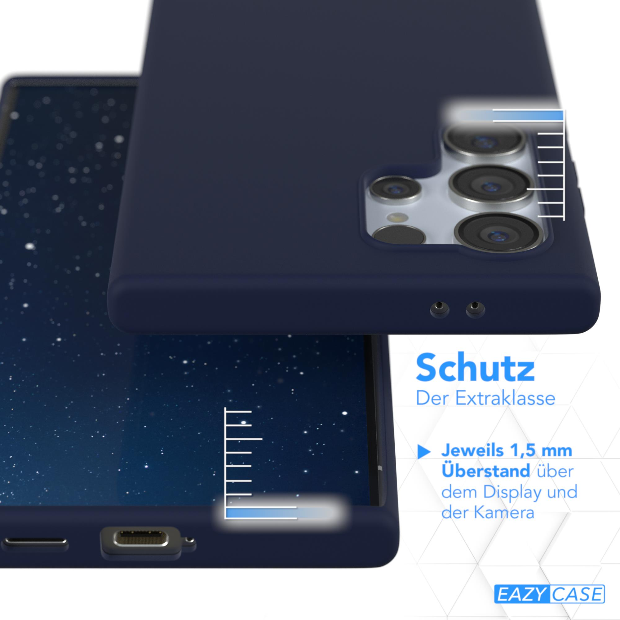 Handyhülle bedeckt Telefon. Text: Schutz der Extraklasse. 1,5 mm über Display und Kamera.