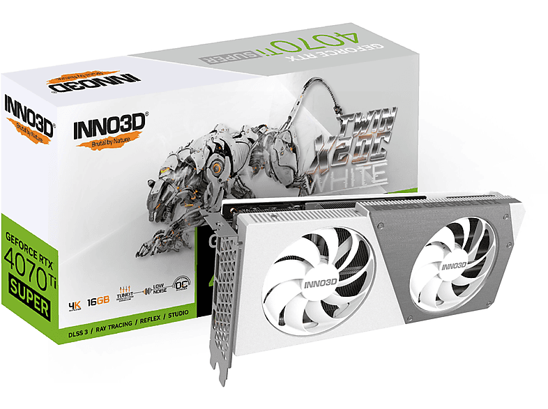 Tarjeta gráfica - INNO3D GEFORCE RTX 4070 Ti SUPER TWIN X2 OC WHITE