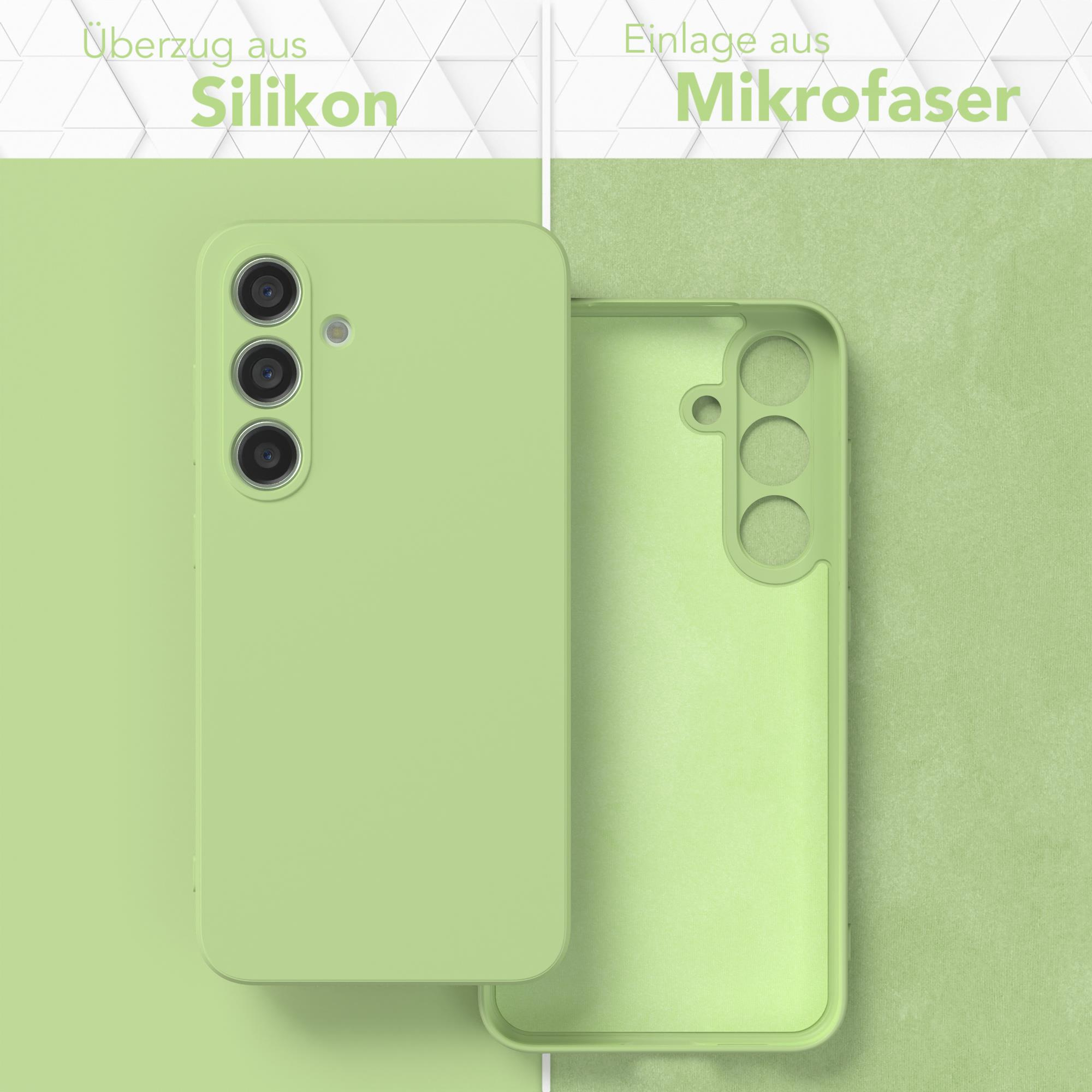 Zwei Handyhüllen, eine grün, eine mit Mikrofaser-Innenseite.