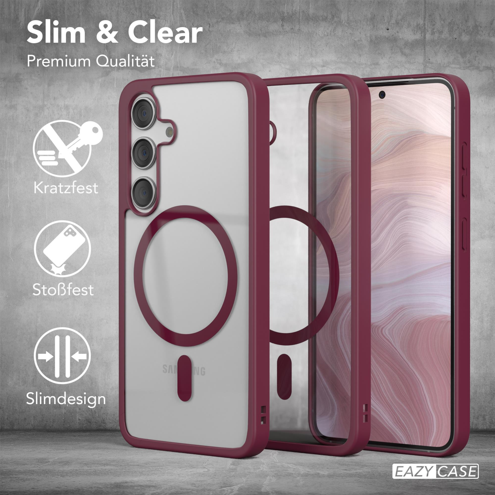 Handyhüllen-Set mit Telefon. Text: Slim & Clear. Merkmale: Kratzfest, Stoßfest, Slimdesign.
