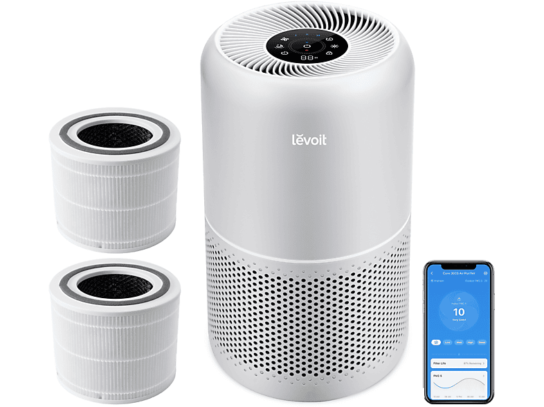 Purificador de aire - LEVOIT Core 300S Plus, 23,0 W, Nebulizador 