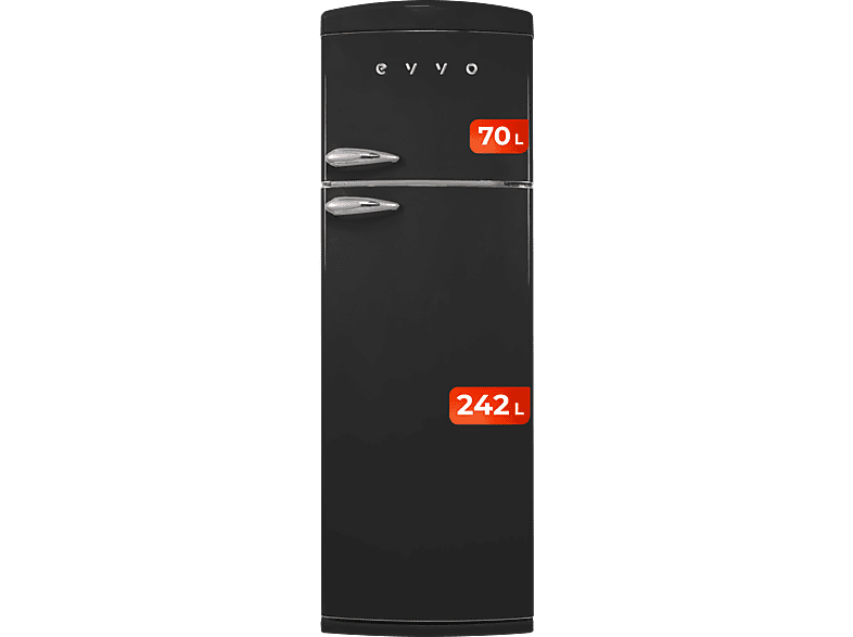 Frigorífico combi - EVVO F50 Retro Negro