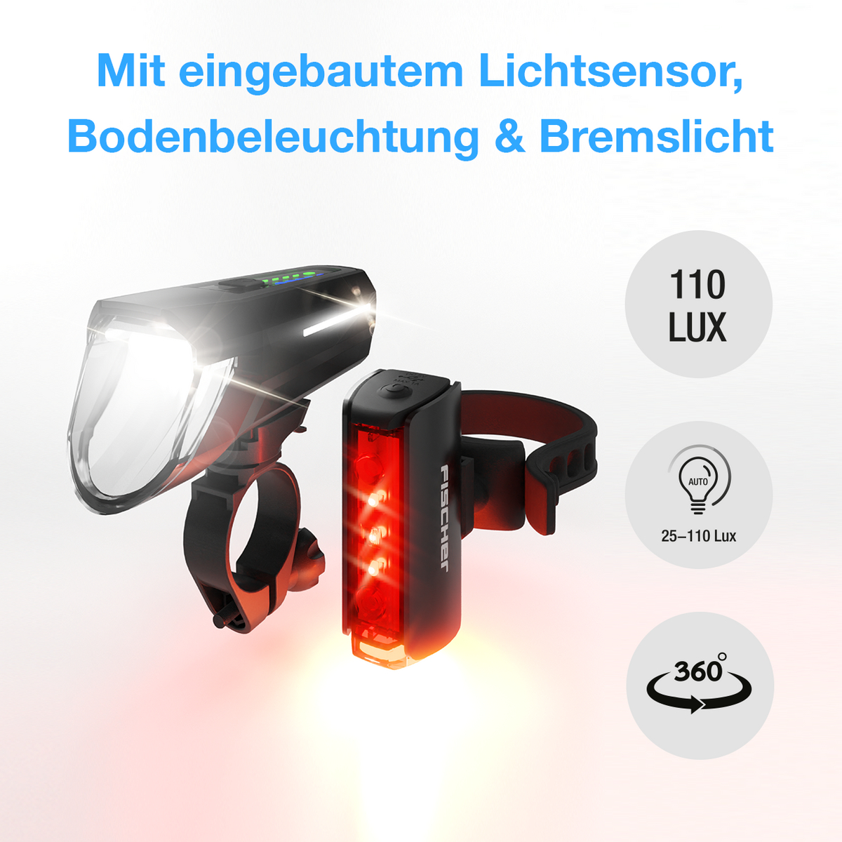 FISCHER LED-Akku Beleuchtungs-Set TWIN STOP 110 Lux, Nicht verfügbar)