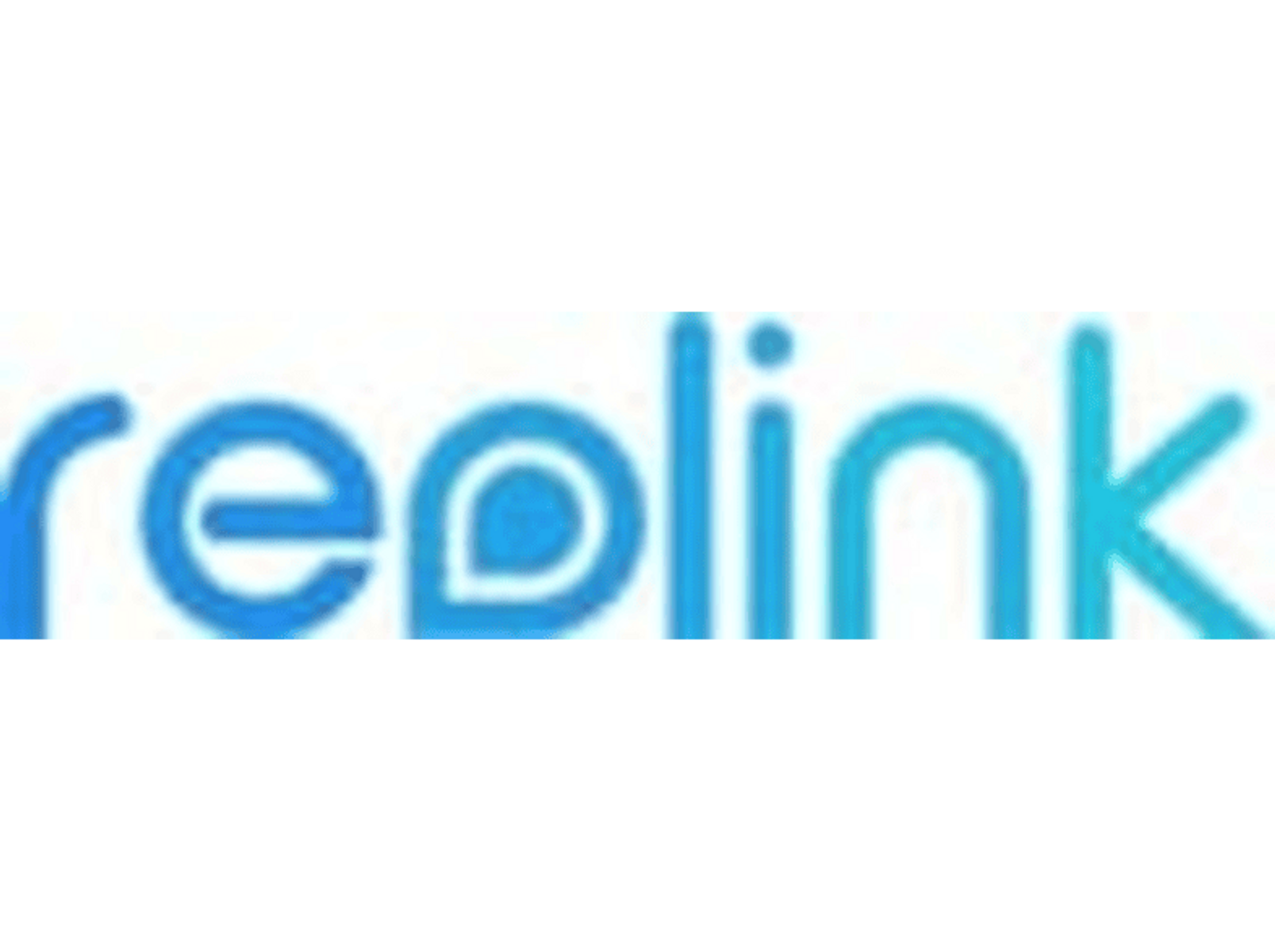Das Reolink-Logo in Weiß und Blau.