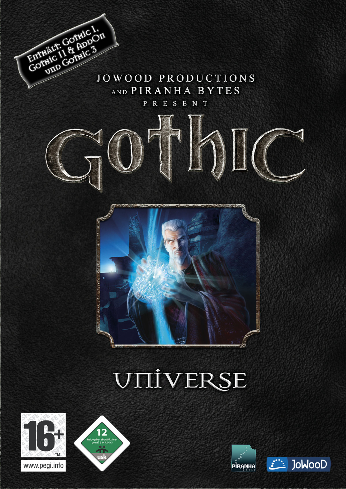 Gothic-Spielbox mit einer Fantasy-Illustration.