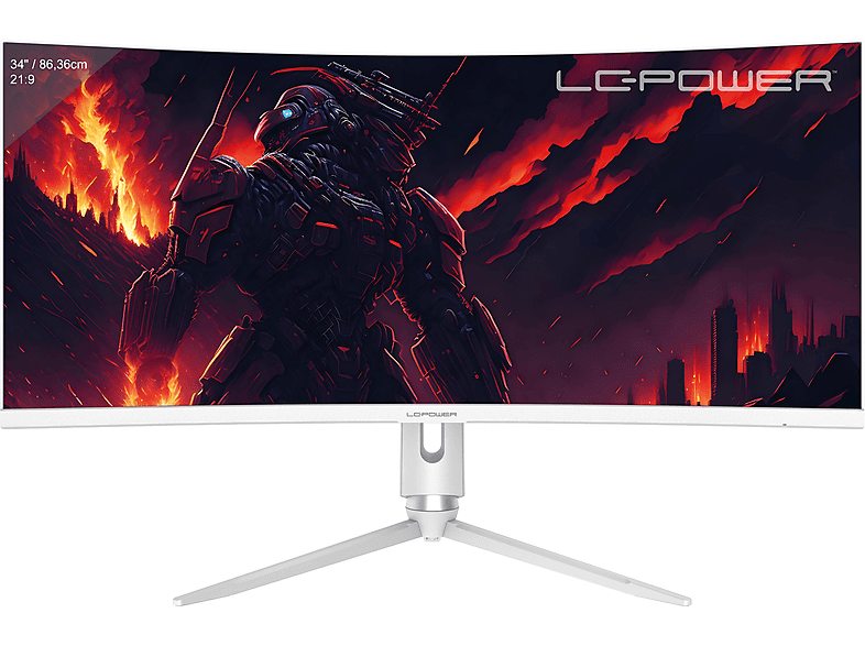 LC POWER Monitor LC-M34-Q-C-PRO 34 Zoll UWQHD Monitor (3 ms ...