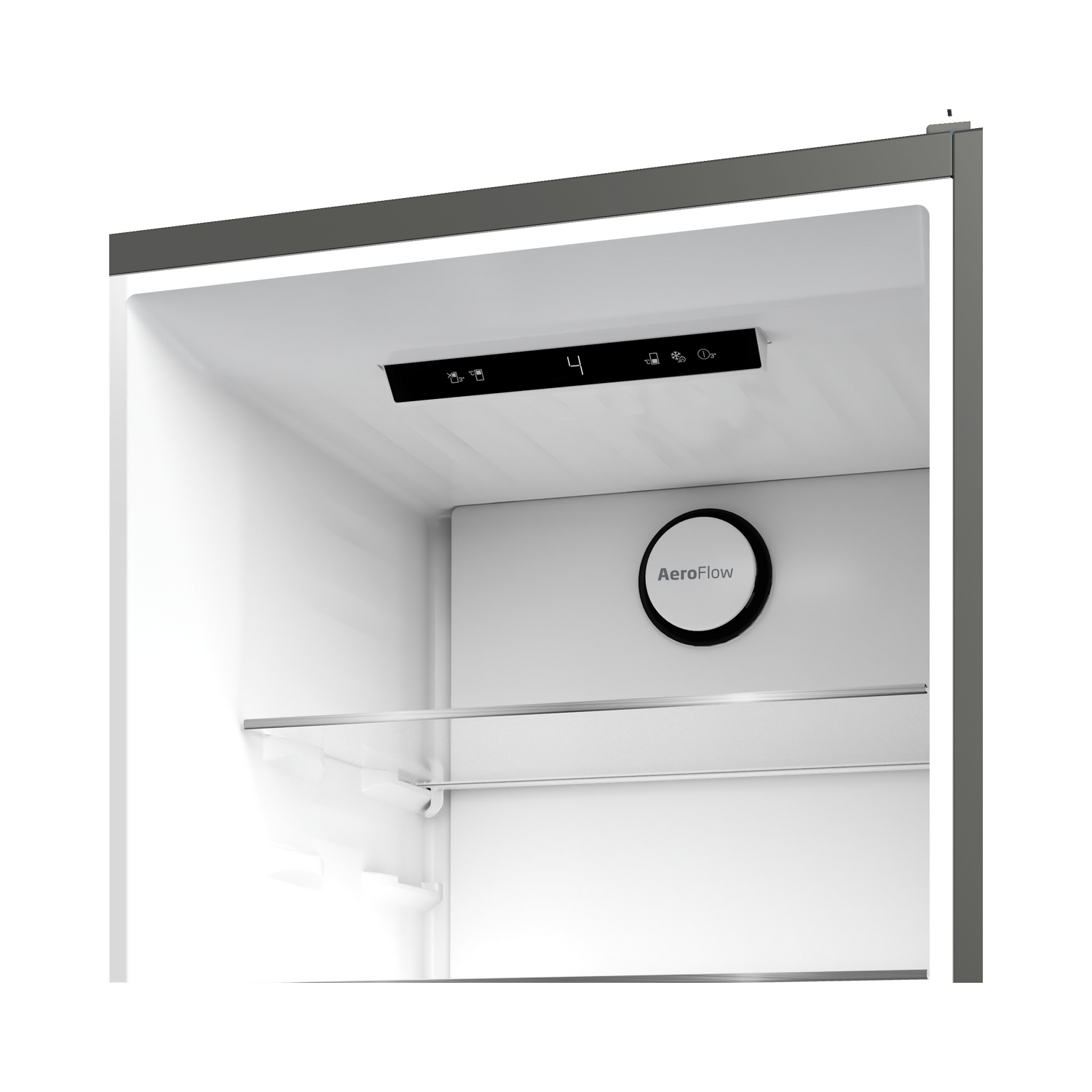 A white refrigerator, top and bottom.