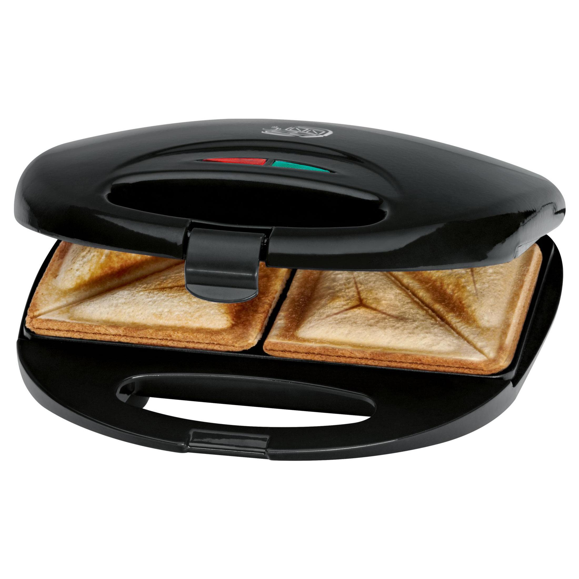 Sandwichera CLATRONIC ST 3477, Sandwichera, Sandwiches, Placas  Antiadherentes, Regulador Temperatura, Tostado Perfecto, 750 W, Negro