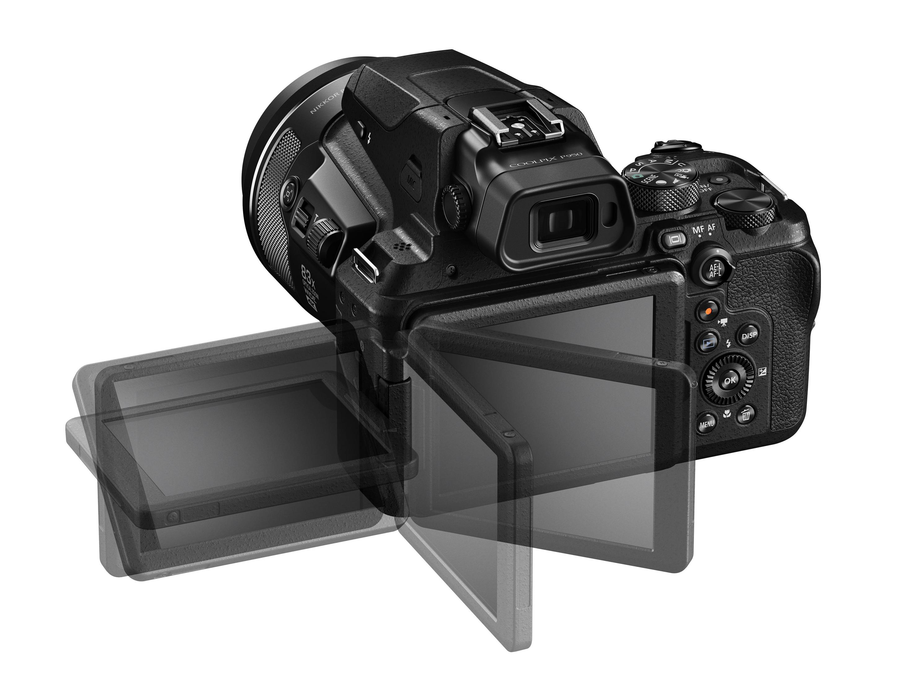 NIKON COOLPIX P 950 Bridgekamera Schwarz, 83 fach opt. Zoom, LCD