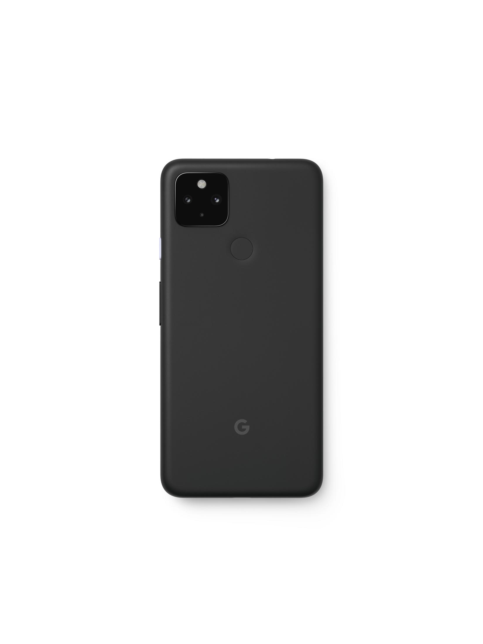 Rückseite des schwarzen Google Pixel-Telefons. Kamera und Fingerabdrucksensor sichtbar.