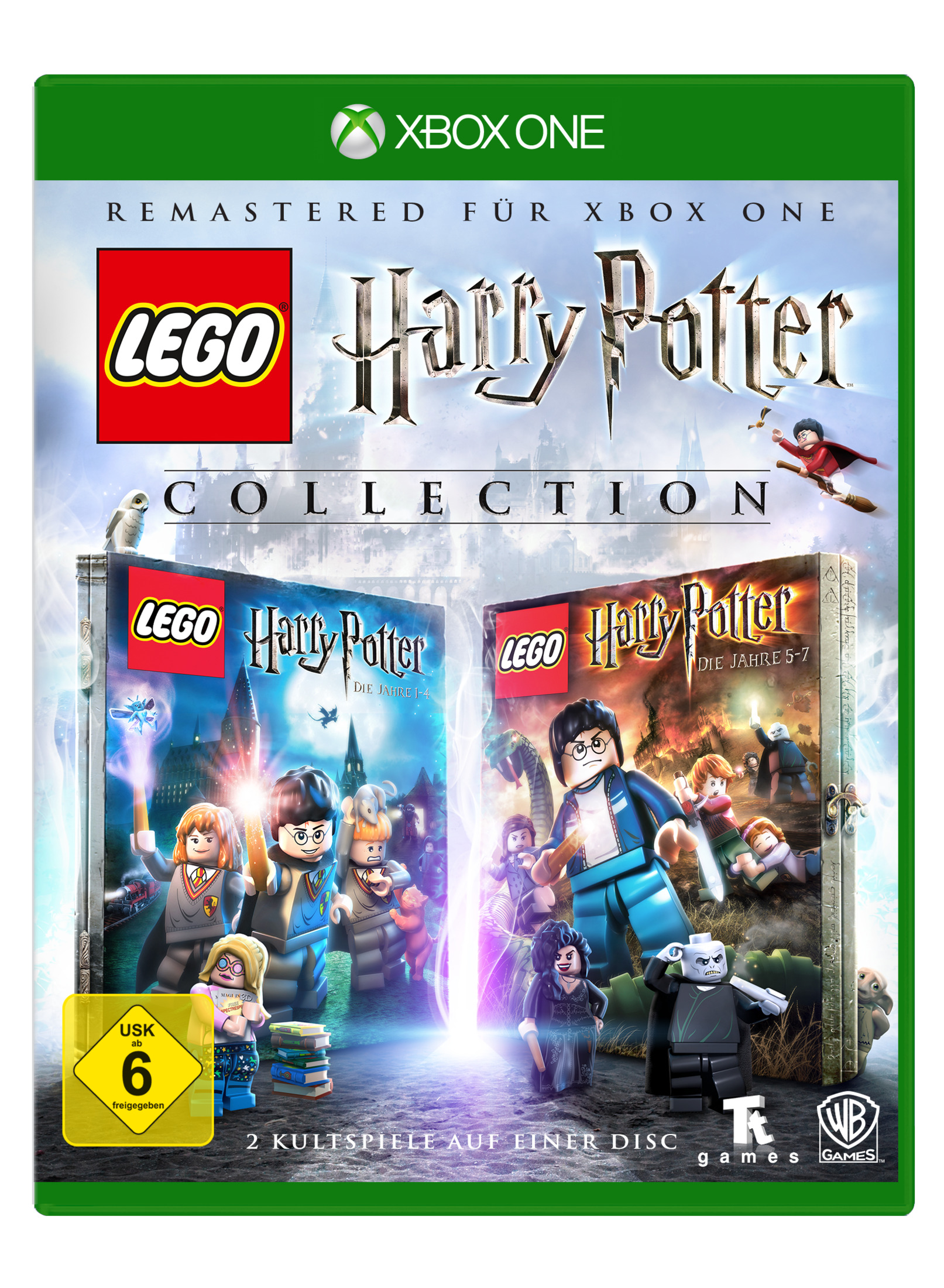 Scatola gioco Xbox One, Lego Harry Potter Collection. Copertina con personaggi Lego.