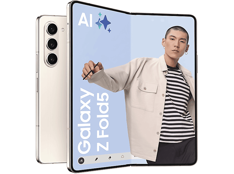 SAMSUNG GALAXY Z FOLD5 5G 512GB CREAM 512 GB Cream Dual SIM | SATURN
