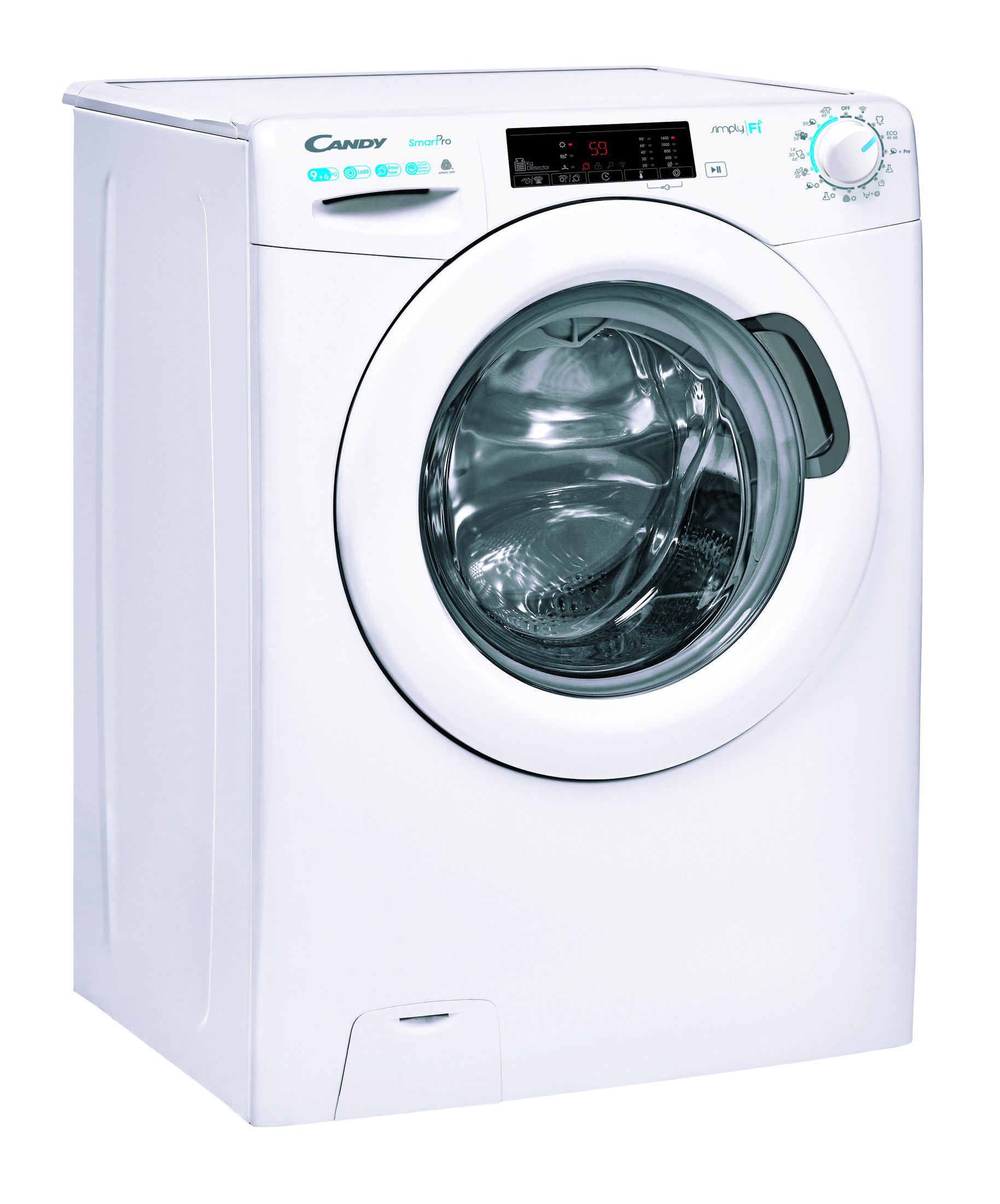 Lavadora secadora - CANDY CSOW4965TWE1S, 9 kg + 6 kg, Blanco