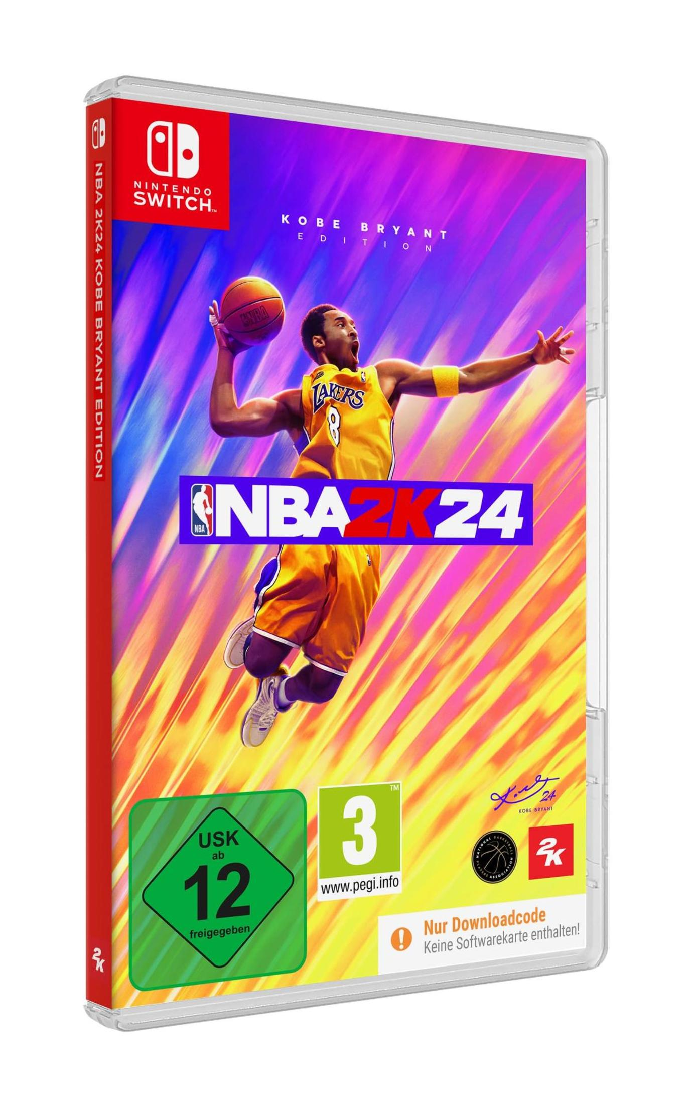 NBA 2K24 Kobe Bryant Edition Spielcover mit Kobe im Lakers-Trikot.