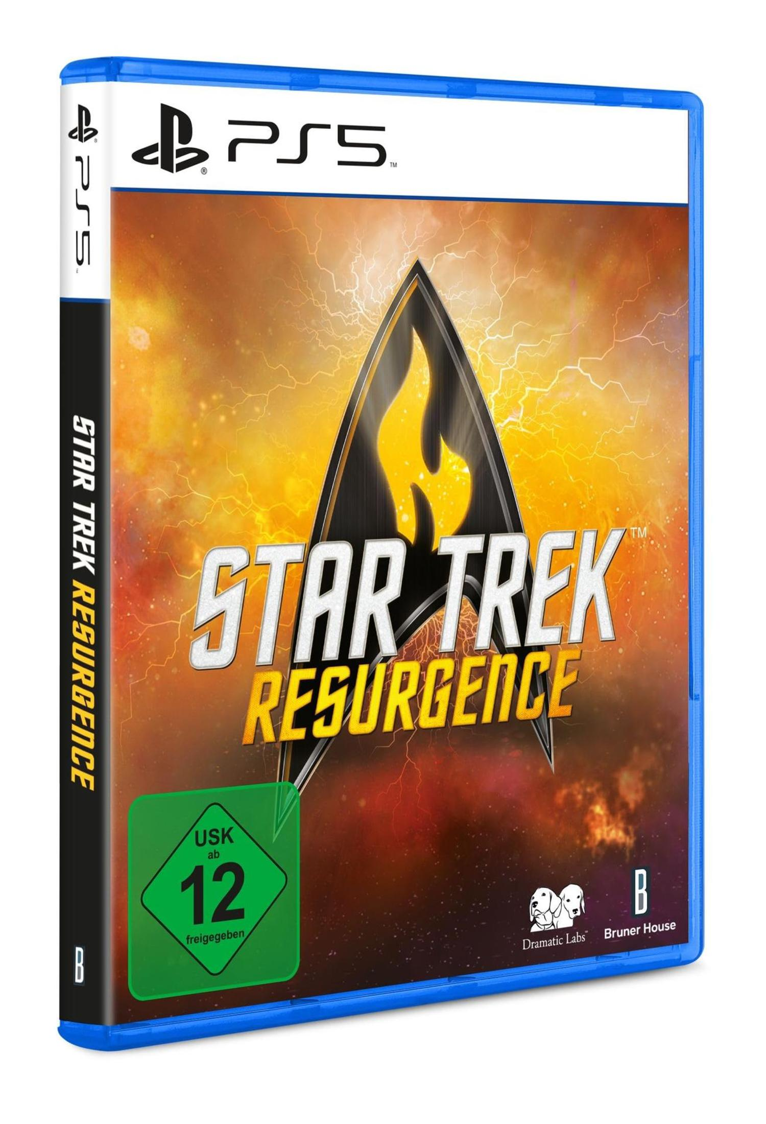 PS5-Spielhülle für Star Trek Resurgence, blaue Hülle mit Spielgrafik.