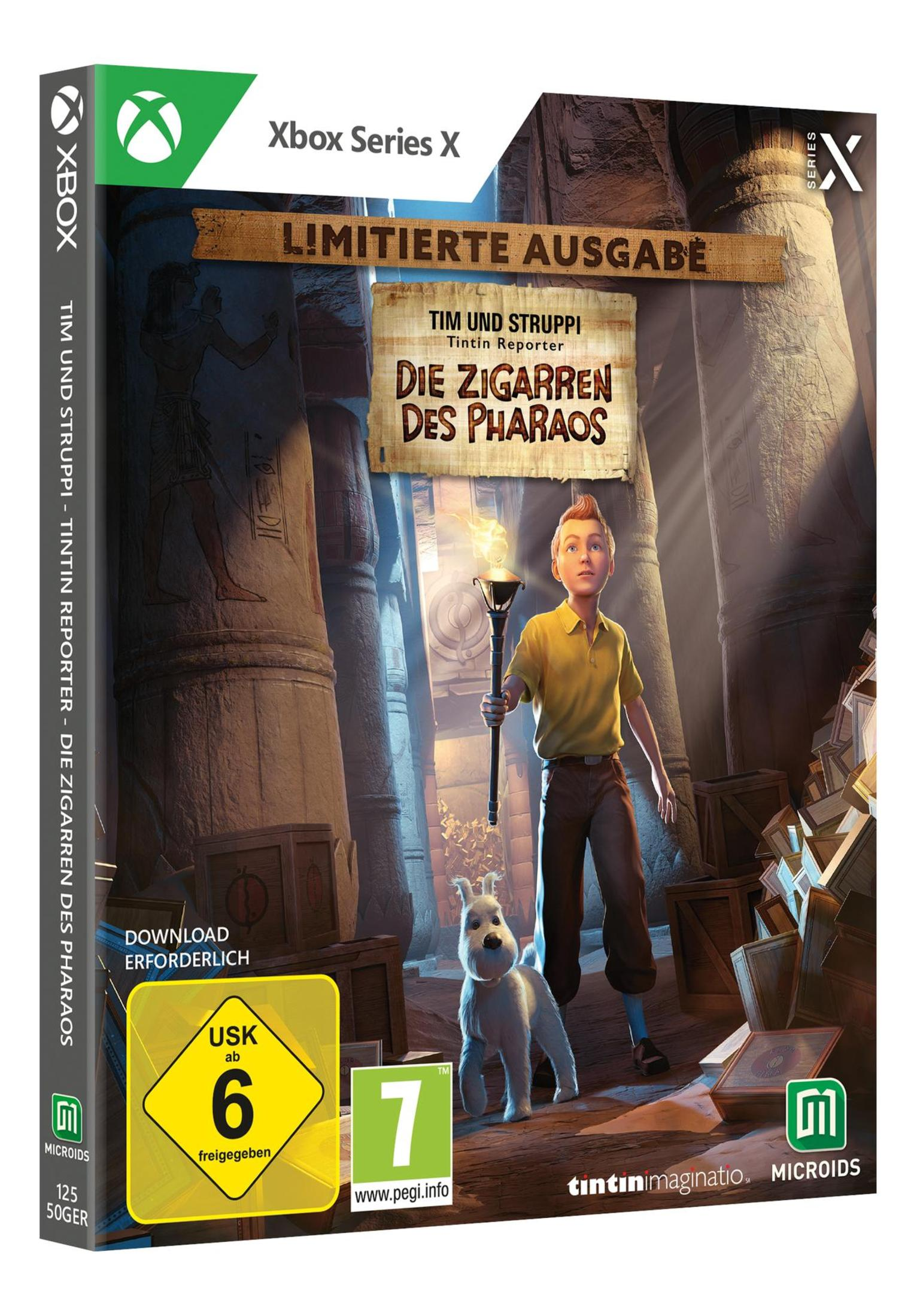 Spielbox-Art für Tim und Struppi und die Zigarren des Pharao. Mit Tim und Struppi.