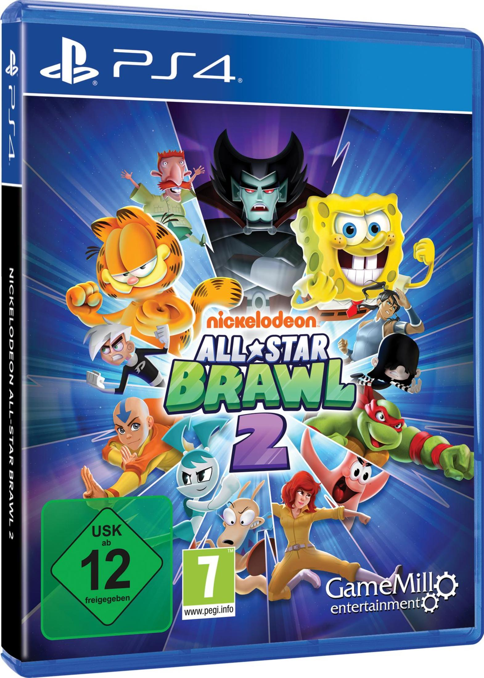 Videospiel-Box-Art mit Zeichentrickfiguren wie SpongeBob und Garfield.