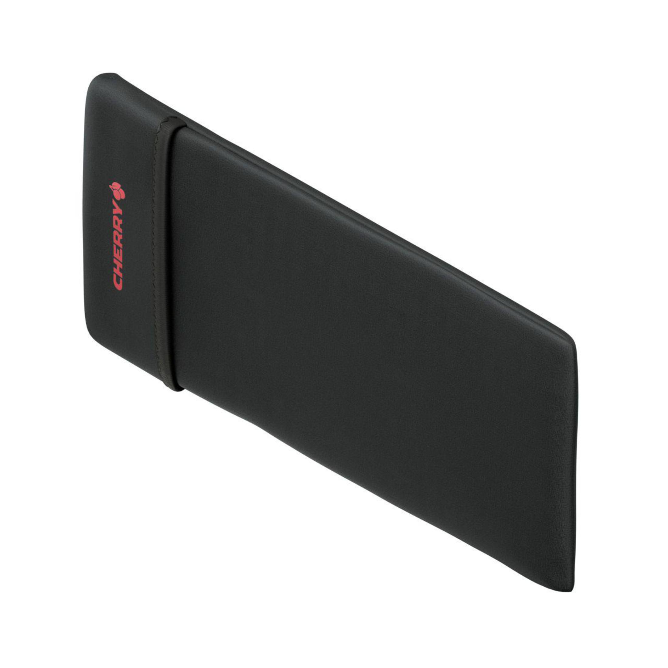 Czarna podpórka pod nadgarstek z marką CHERRY.