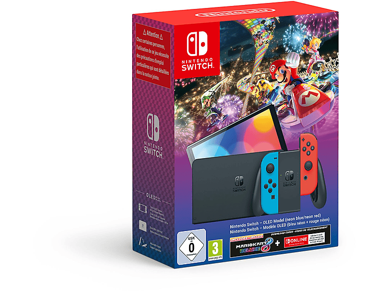 Consola - NINTENDO Switch OLED + Mario Kart 8 Deluxe (código descarga) + 3 meses NSO