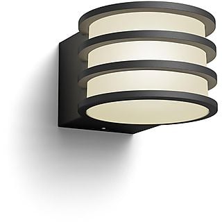 Lámpara exterior inteligente - PHILIPS Lucca, Blanco cálido, Gris