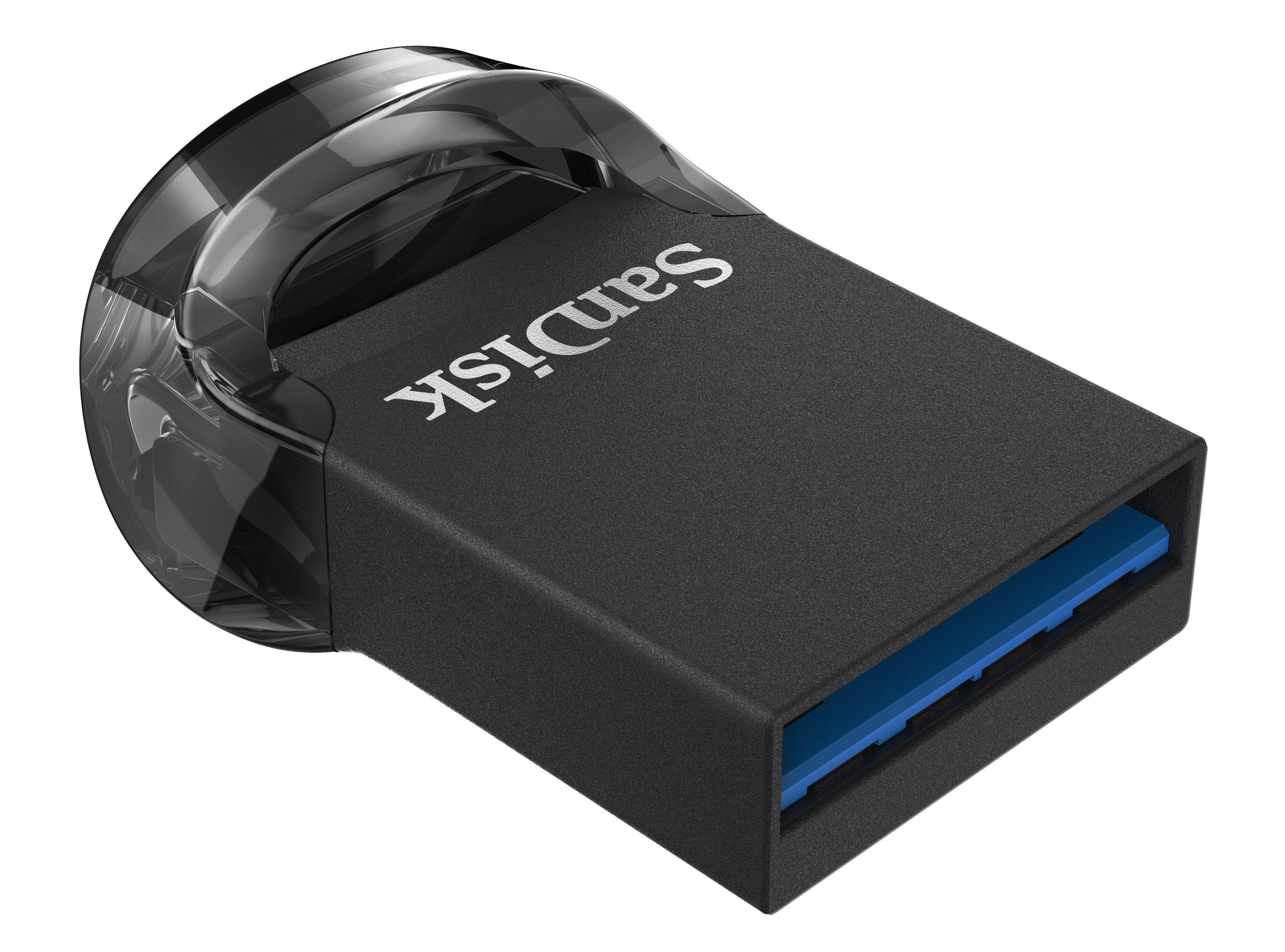 Chiavetta USB SanDisk nera.