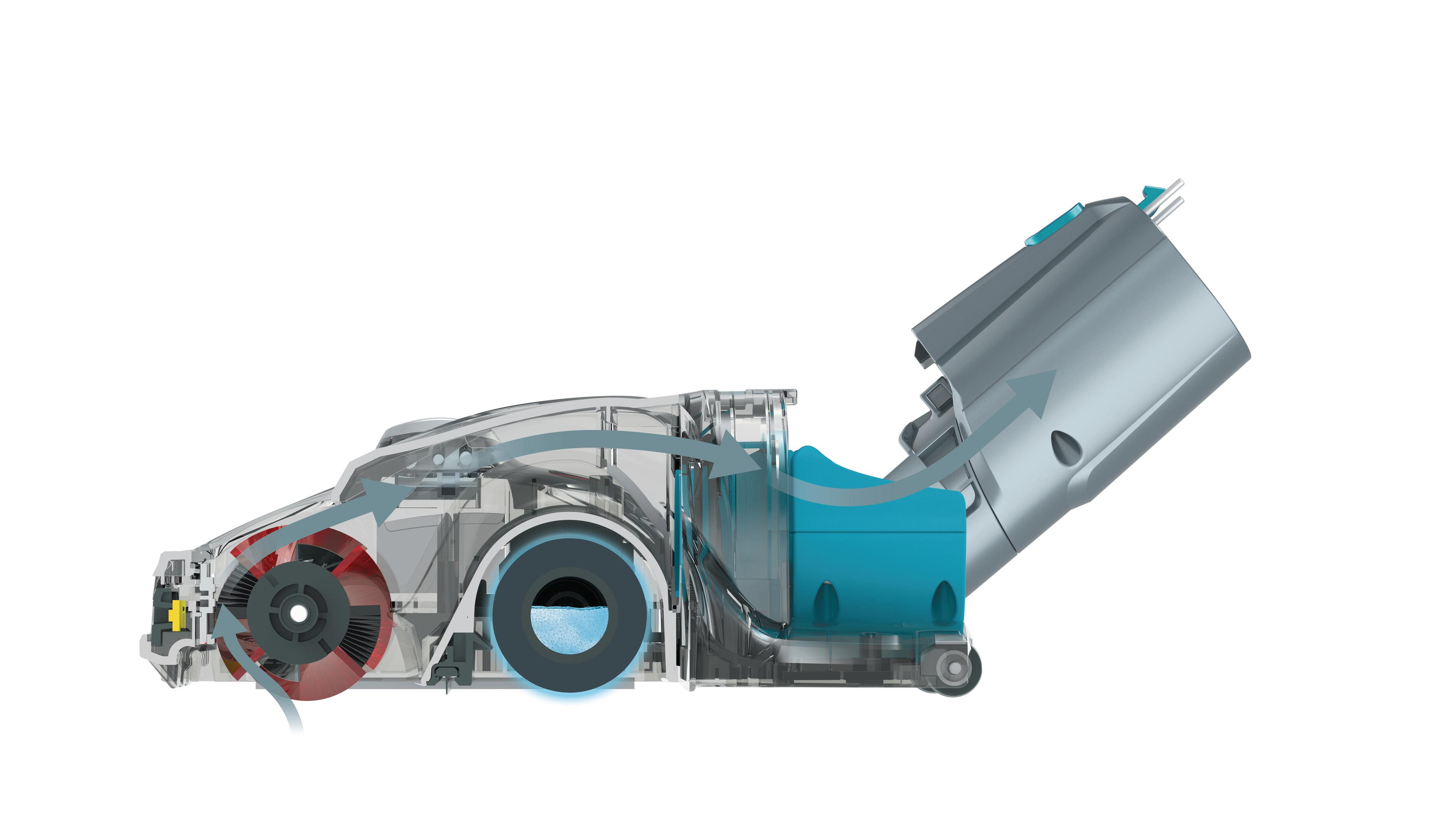Aspirador escoba - HOOVER 8059019015675, 80 V, Depósito 0,7 l, Azul