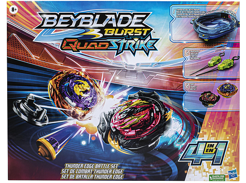 HASBRO GAMING F6781EU4 BEY QS THUNDER EDGE BATTLE SET Lustige ...