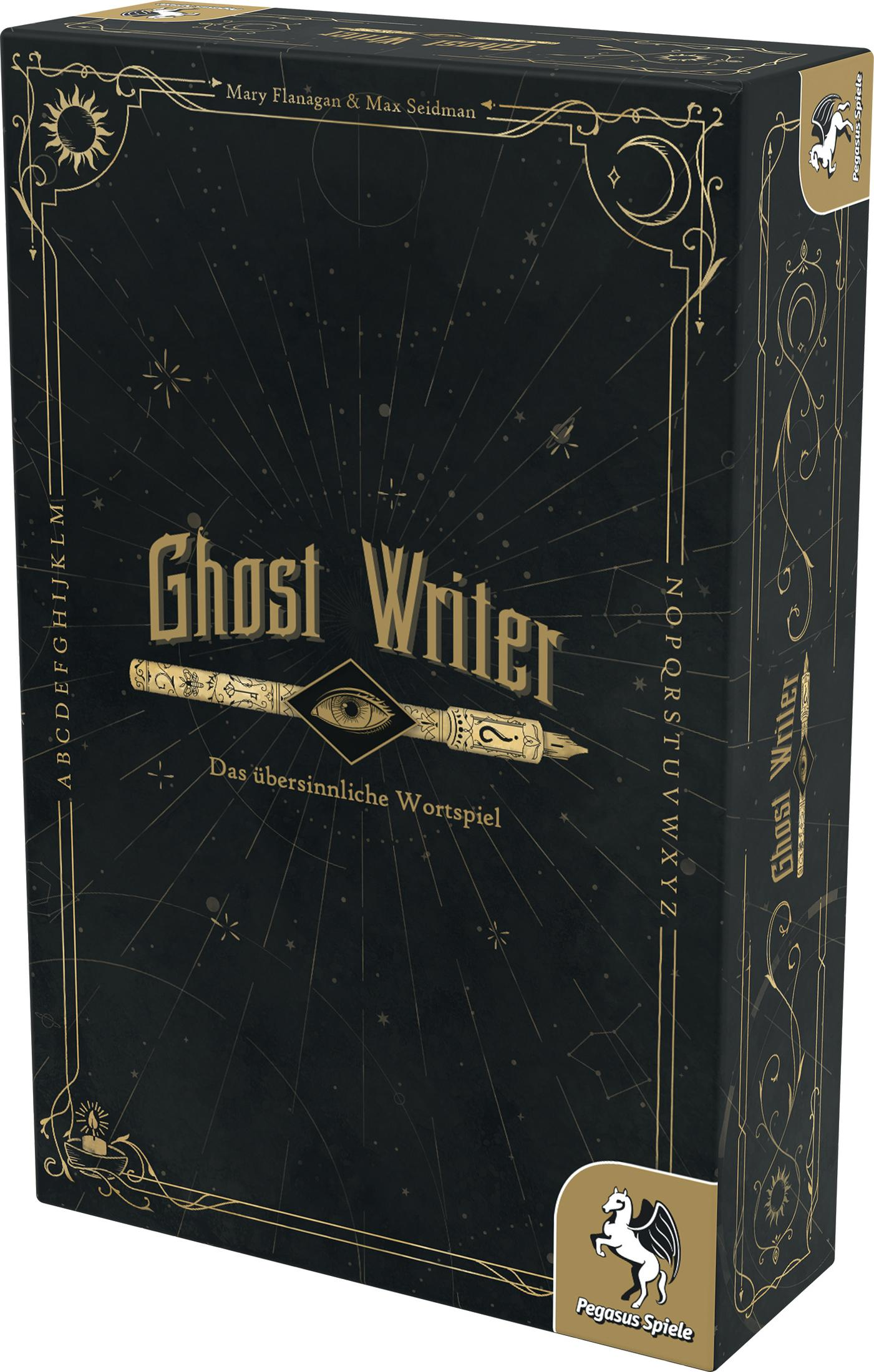 Boîte de jeu de société avec le titre 'Ghost Writer'.