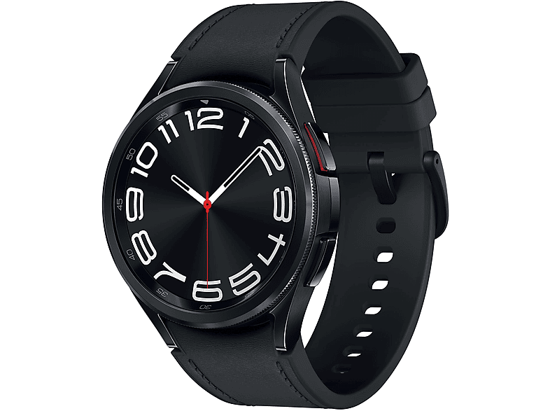 SAMSUNG Galaxy Watch6 Classic Smartwatch Kunstleder, S/M, Black